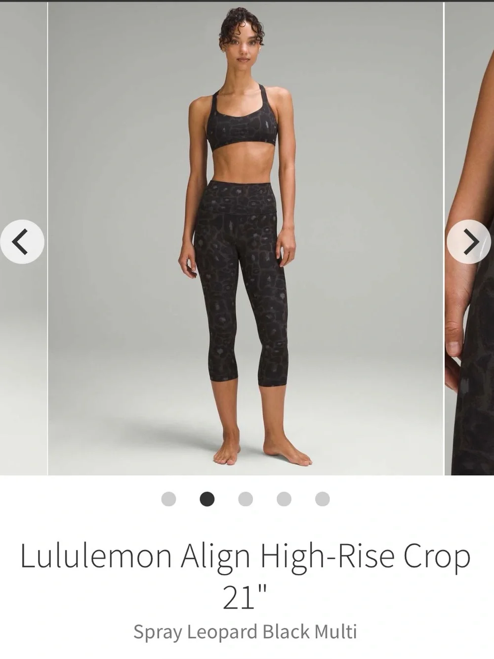 Lululemon Align High-Rise Crop 21" Leggings
Spray Leopard Black Multi (10) - Picture 2 of 3